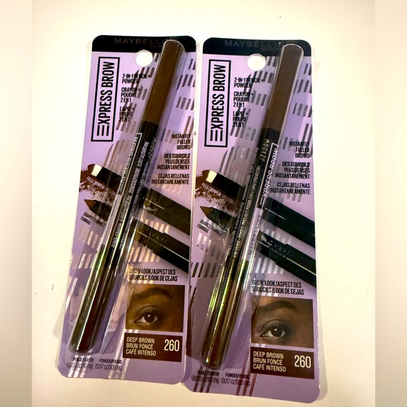 Maybelline Express Brow Duo Deep Brown 2pk Brand New - Picture 1 of 11